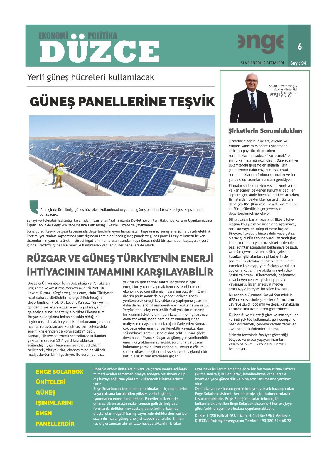 Güneş Panellerine Teşvik