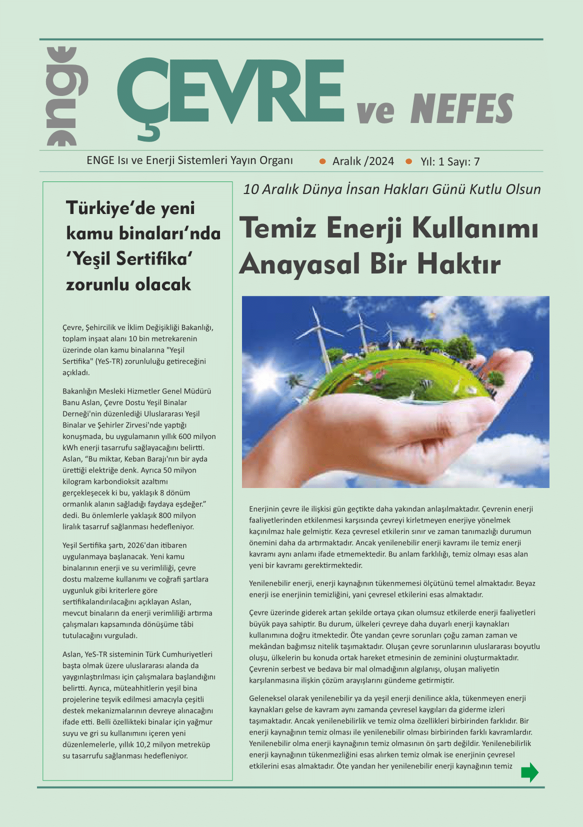 Enge Enerji E-Bülten Sayı:7